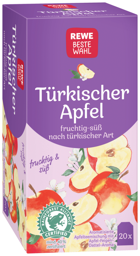 REWE Beste Wahl Früchtetee Türkischer Apfel 55g, 20 Beutel